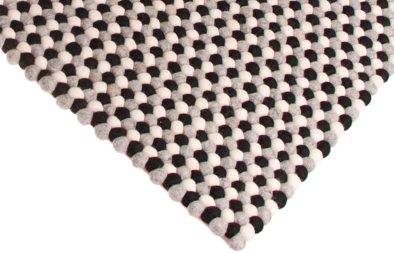 Dywan wełniany Black & White 120 x 60 cm