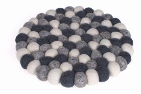 Alternative view of Podkładki wełniane pod kubki Stalowe