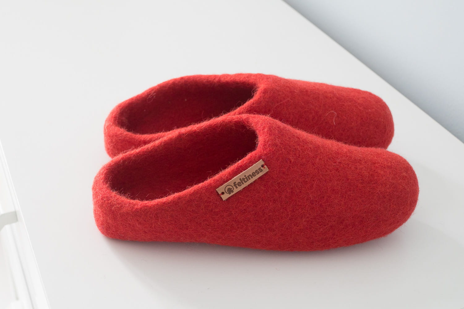 Paputy Czerwone - papcie wełniane - obrazek 5