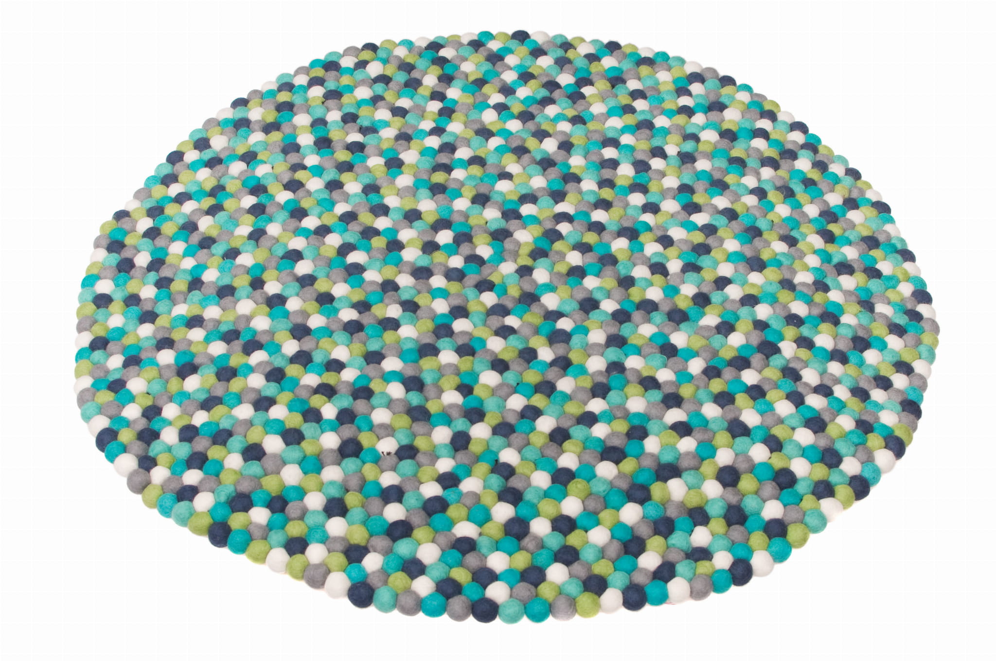 Dywan z filcowych kulek - Morski Błękit - obrazek 2