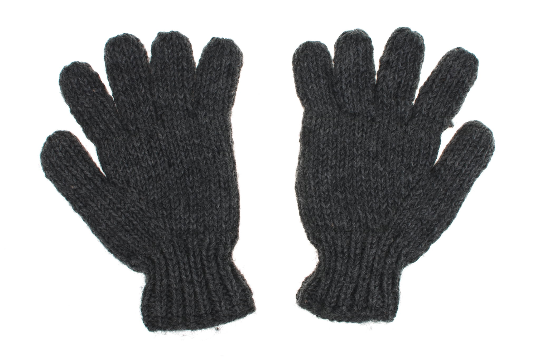 Rękawiczki z wełny popielate - obrazek 5