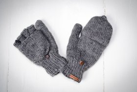 Rękawiczki wełniane z klapką bez palców - Feltiness